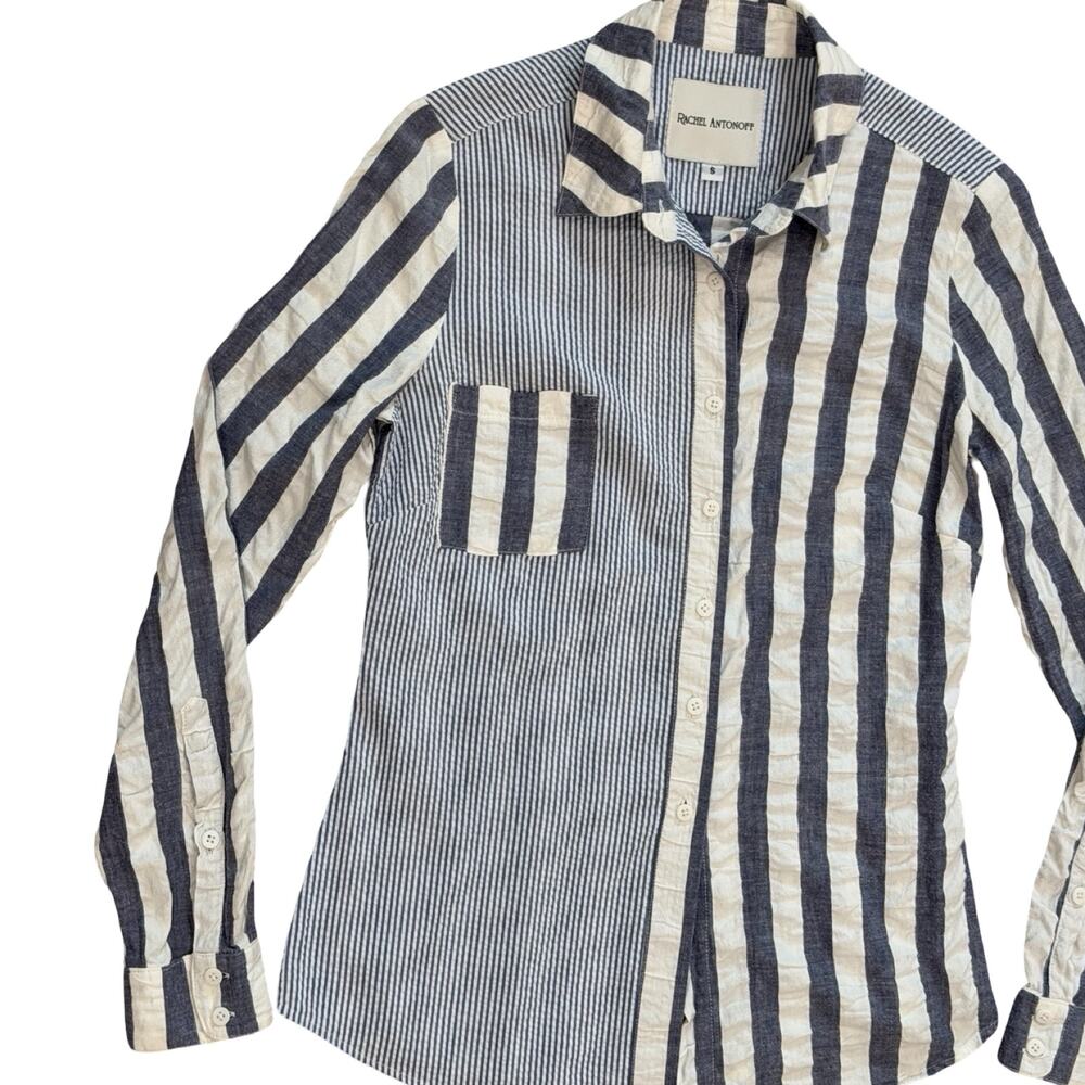 Rachel Antonoff Seersucker Erin Blouse - Picture 6 of 7